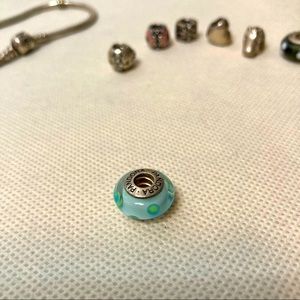 Glass Polka Dot Pandora Charm